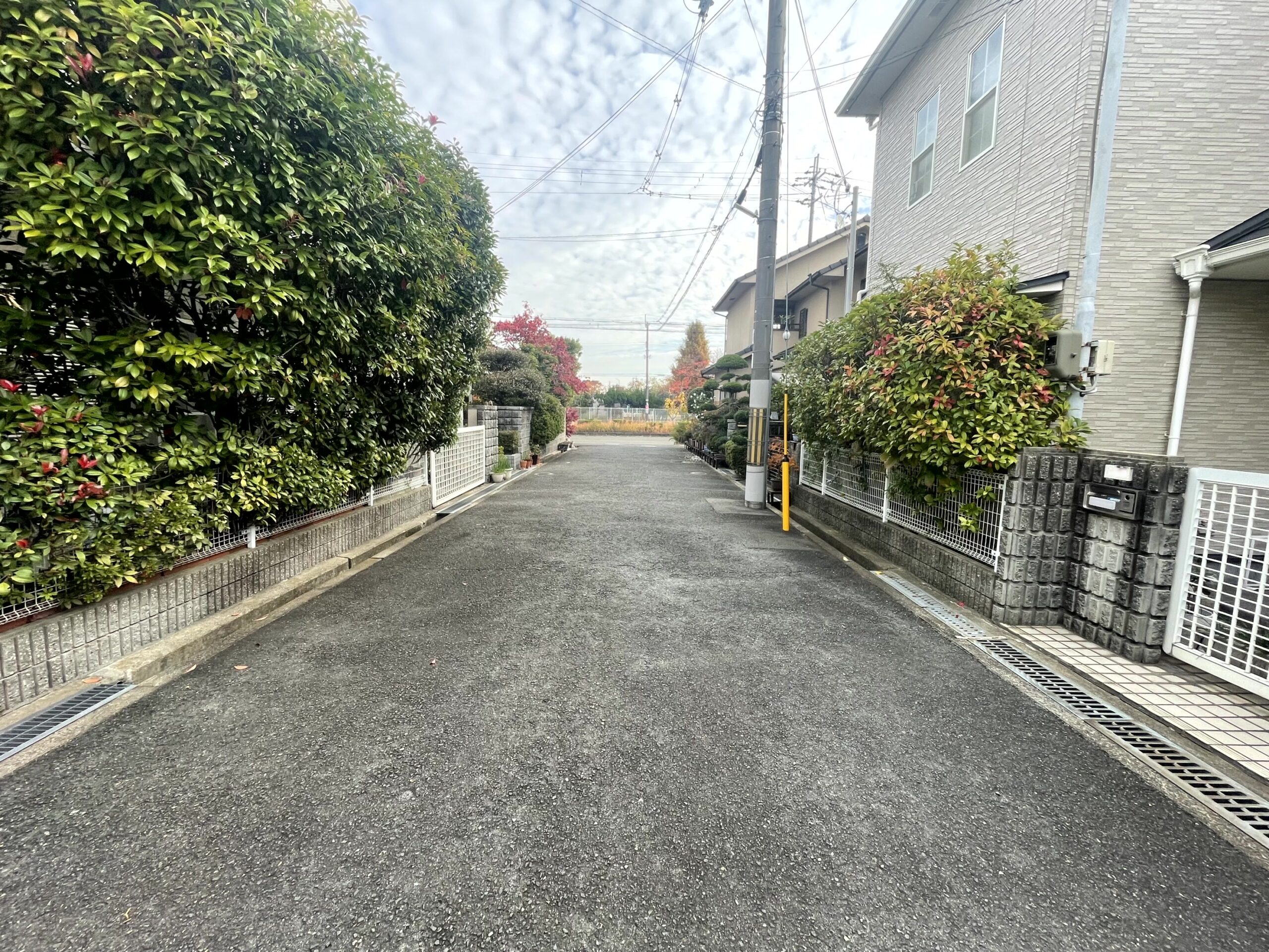 枚方市釈尊寺町　中古戸建　前面道路