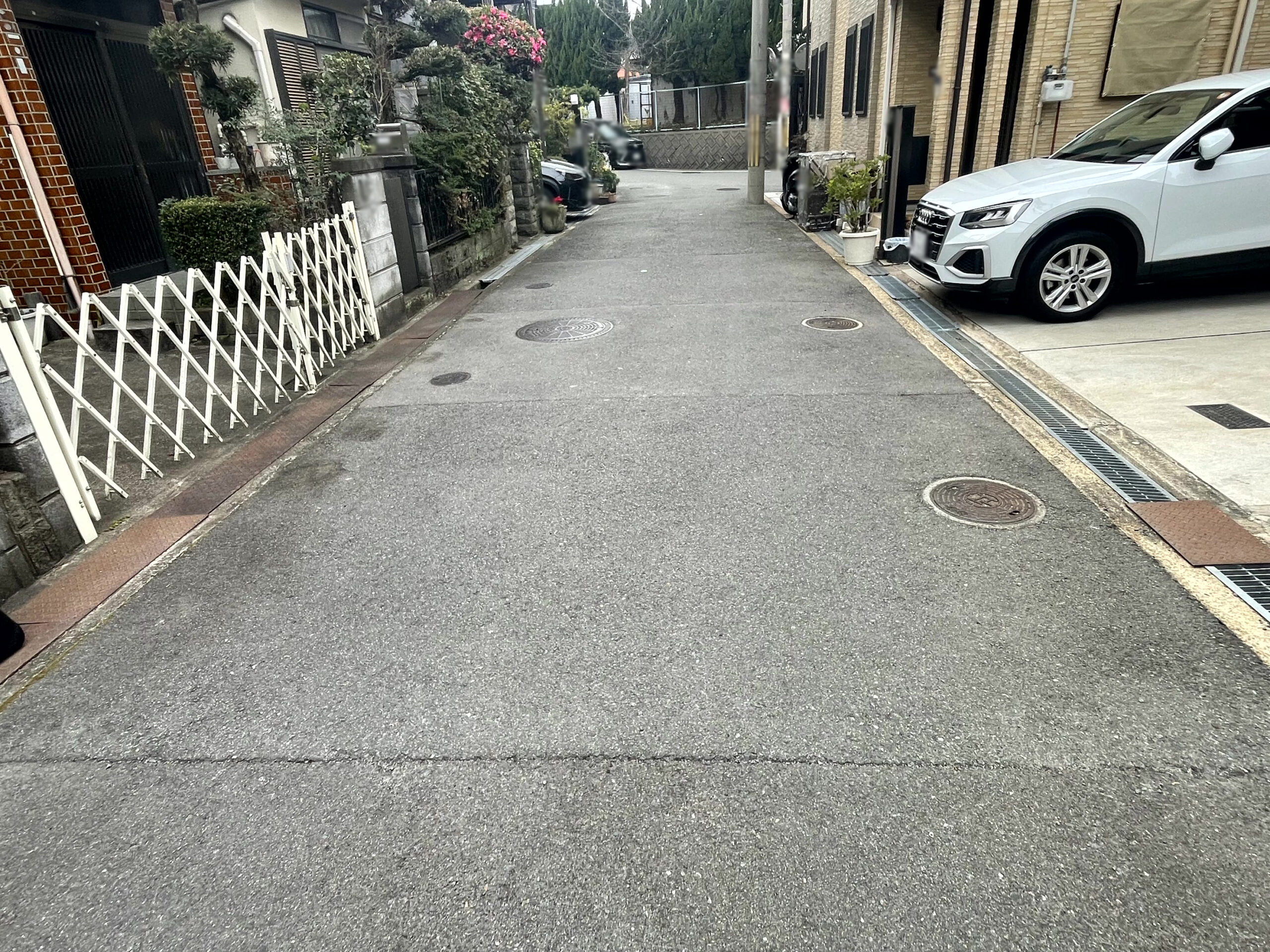 枚方市村野高見台　土地/建築条件なし　前面道路