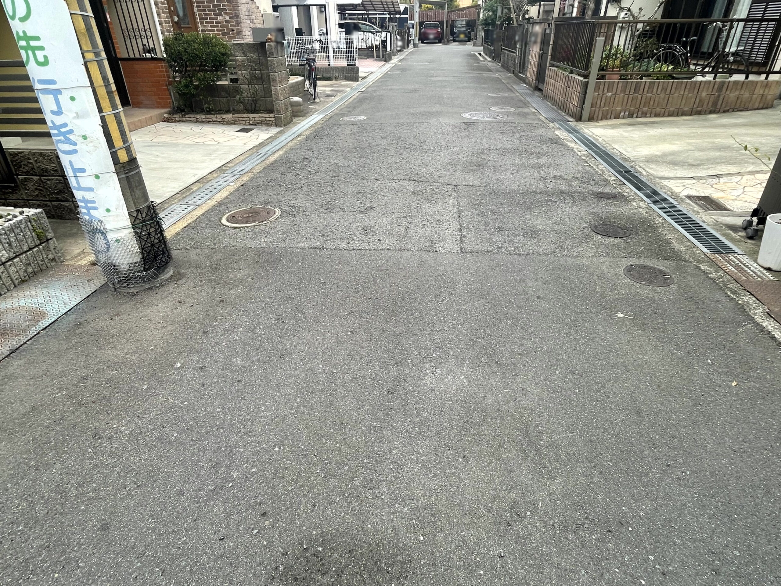 枚方市村野高見台　土地/建築条件なし　前面道路