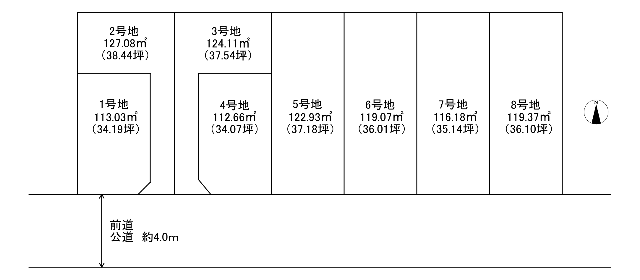 交野市私部八丁目　新築戸建　区画図