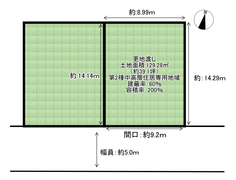 堺市北区中百舌鳥一丁　建築条件付き売土地　区画図